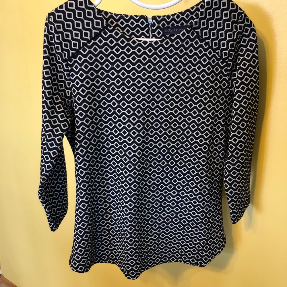 Marks & Spencer Black & White Top